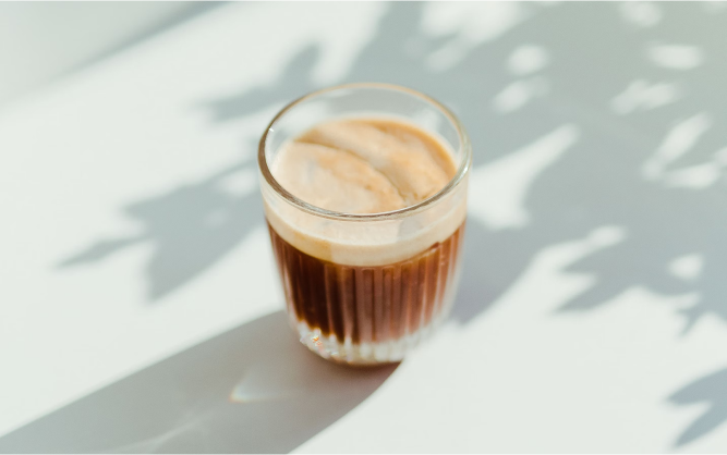 Frothy mushroom coffee